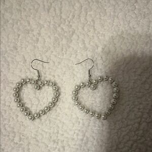 Elegant Heart-Shaped Pearl Earrings